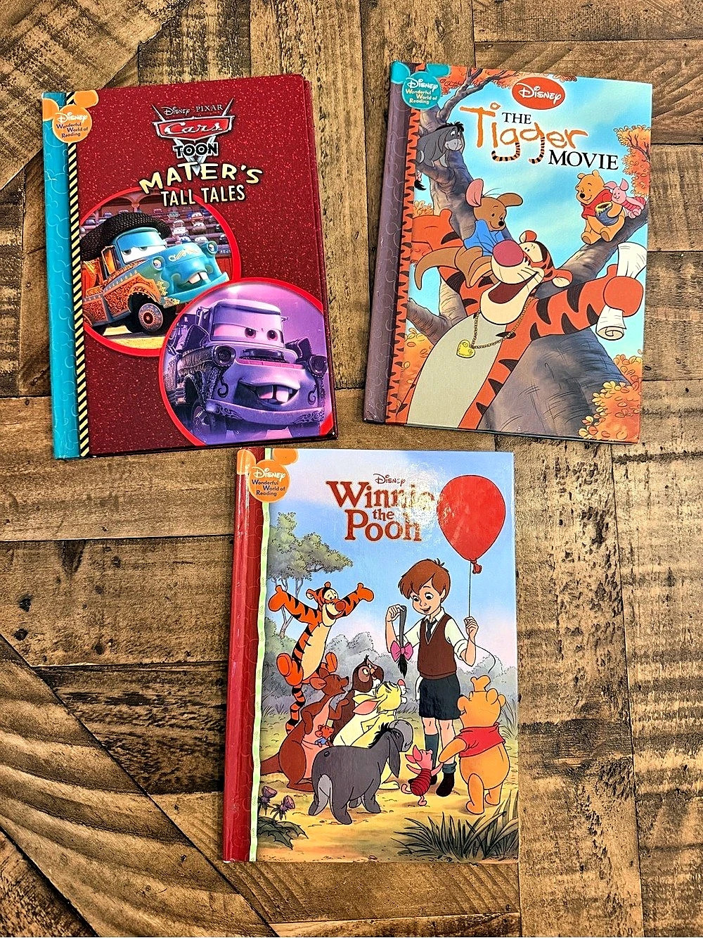 Disney Early Moments Children's Book Lot of 3 Set- Winnie the Pooh and Cars